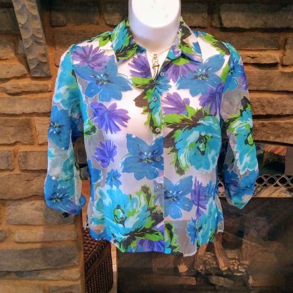 Stunning Notations Sheer Top - image 1